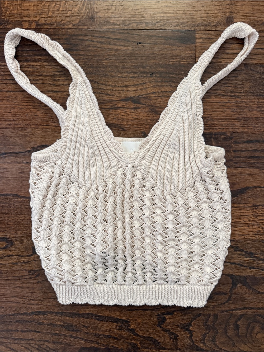 H&M Cream Crochet Knit Camisole